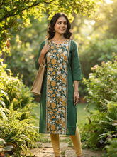 KALAMKARI THEMED BERLIN SILK KURTIS 0615