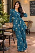 TEAL PEPLUM CO-ORD SETS 0654