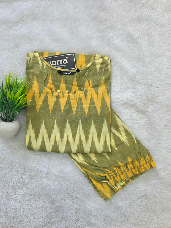 POCHAMPALLY IKKAT COTTON CO-ORD SETS 0590