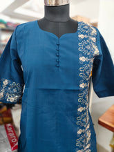 PREMIUM VATICAN SILK  ONE SIDE EMBRODIERY KURTIS 0490