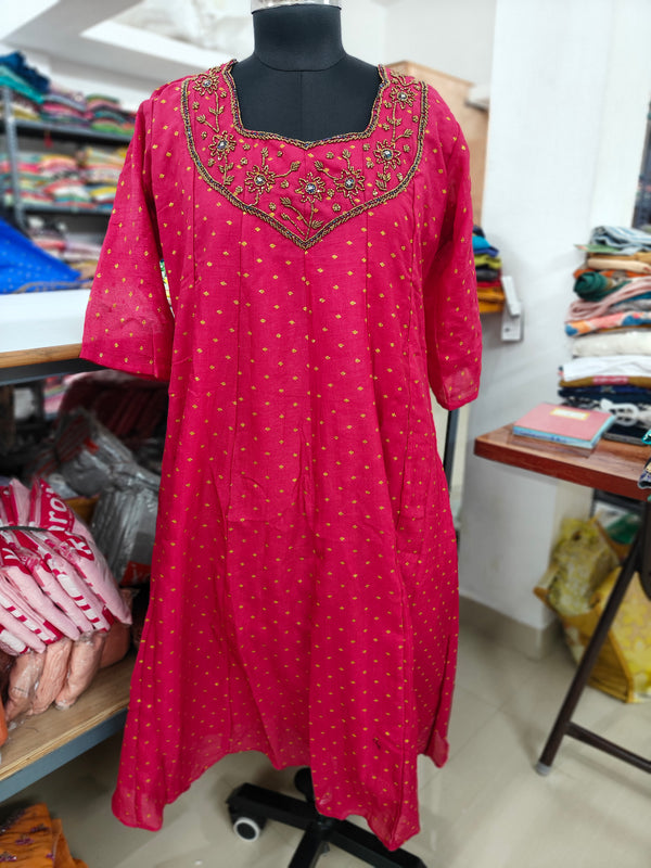 GRAND PARTY WEAR PANEL CUT ANARKALI KURTI 0501