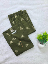 OLIVE GREEN PREMIUM FLEX COTTON CO-ORD SETS 0618