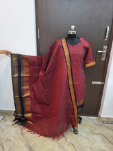 PREMIUM HANDLOOM KANCHI COTTON KURTI WITH DUPATTA 0619