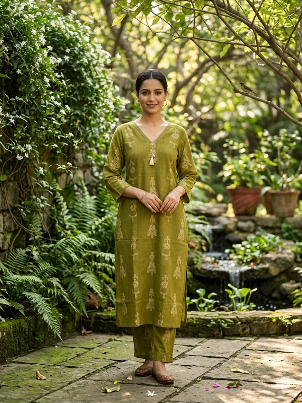 WARLI THEMED JAIPUR COTTON CO-ORD SETS 0548