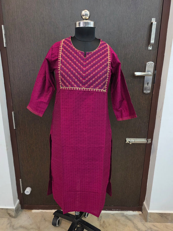 THREAD EMBROIDERY SILK COTTON KURTIS 0530