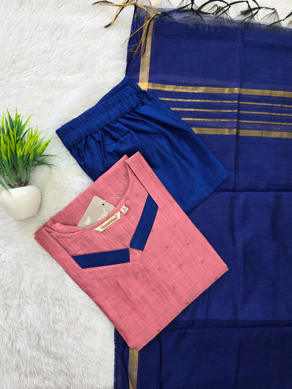 TRADITIONAL HANDLOOM SILK SALWAR SETS 0611