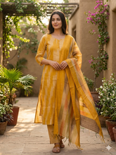 YELLOW PREMIUM HANDLOOM IKKAT COTTON SALWAR SETS 0539