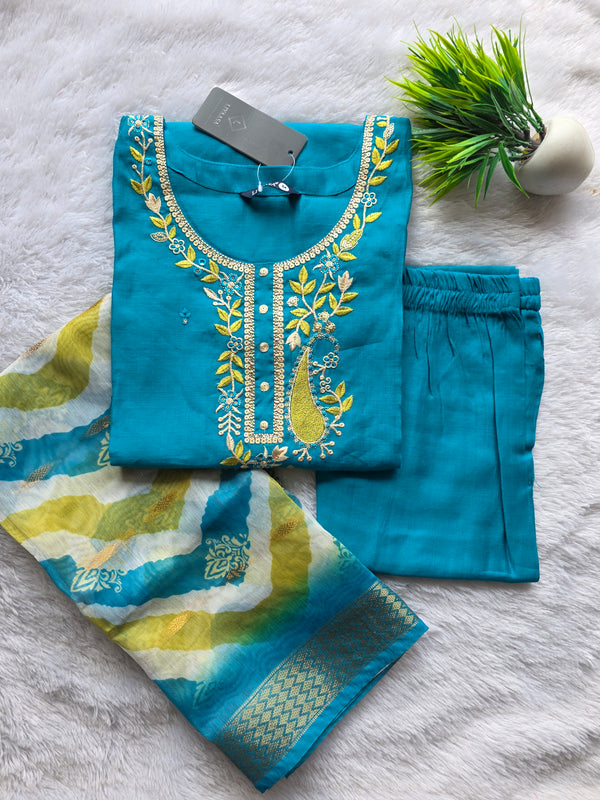 PREMIUM BERLIN SILK 3 PIECE SALWAR SETS 0522