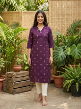 V- COLLAR NECK PREMIUM FLEX COTTON KURTIS /0582