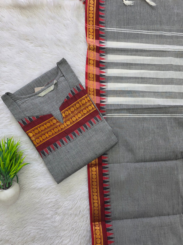 PREMIUM KANCHI COTTON KURTI + DUPATTA 0479