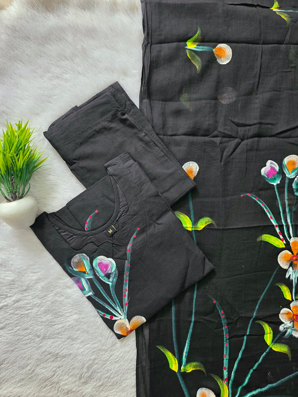 HANDPAINTED MUL COTTON SALWAR SETS 0612