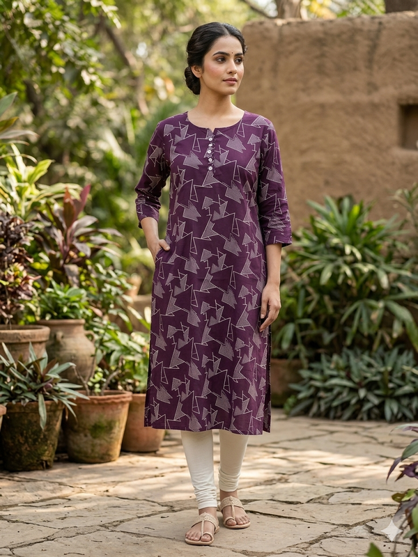 BUDGET FRIENDLY OFFICE\COLLEGE WEAR KURTIS 0454