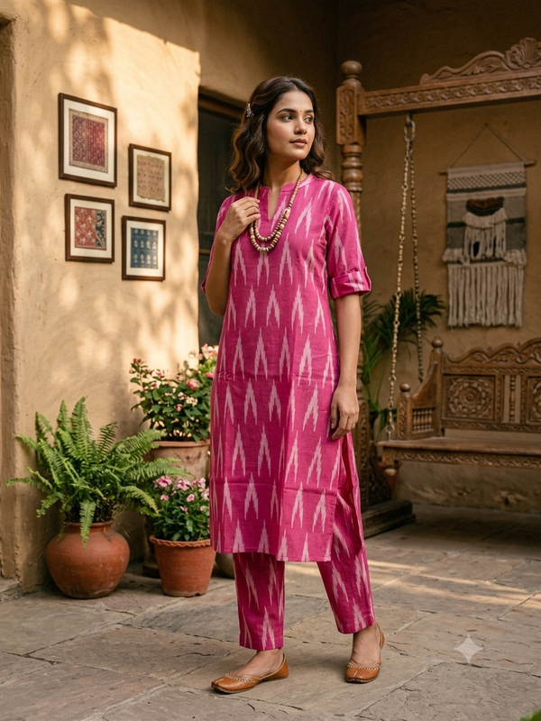 POCHAMPALLY IKKAT COTTON CO-ORD SETS 0590