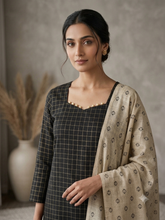 RAW SILK WITH MADHUBANI INSPIRED SALWAR 0652