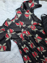 BLACK NYRA STYLED CAMBRIC COTTON UMBRELLA KURTI+ PANT SETS 0510