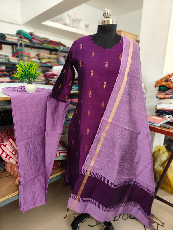 PREMIUM DUPION RAW SILK SALWAR SETS 2222