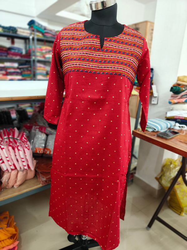 EMBROIDERY OFFICE /COLLEGE WEAR KURTIS 0456