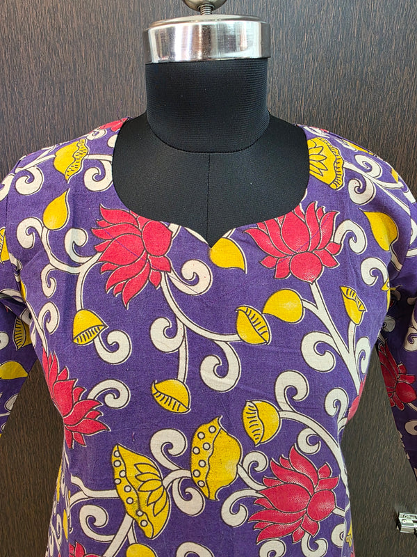 HAND CRAFTED PREMIUM KALAMKARI KURTIS 0482